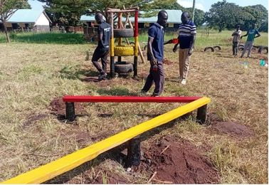 AppcoUg - contruction of Playground kapeta primary school